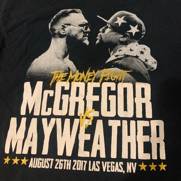 2017 Floyd Mayweather vs Conor McGregor “The Money Fight” boxing shirt - Picture 2 of 5